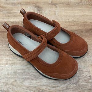 EUC L.L. Bean Women’s Burnt  Suede Mary Jane Shoes
